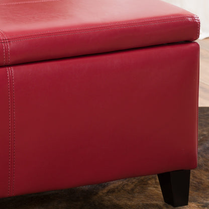 Banc de rangement Lucinda en simili cuir de Christopher Knight Home - 130,6 cm L x 44,5 cm l x 41,3 cm H
