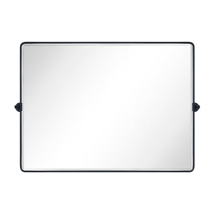 TEHOME Lutalo miroir de salle de bain/coiffeuse horizontal à bords biseautés
