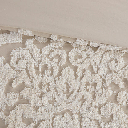 Ensemble de couette en damassé de chenille de coton matelassé Madison Park Aeriela
