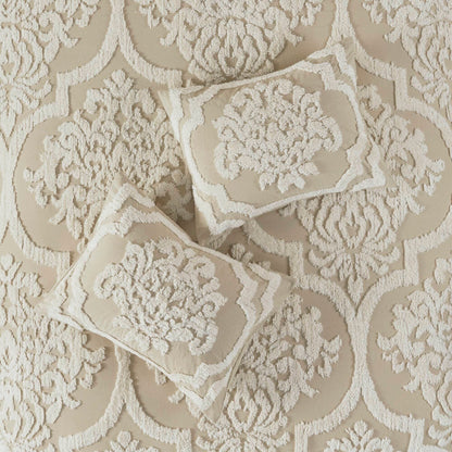Ensemble de couette en damassé de chenille de coton matelassé Madison Park Aeriela