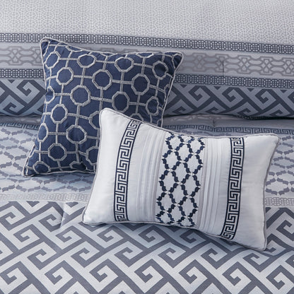 Ensemble de couette géométrique jacquard Christian de Madison Park, 7 pièces