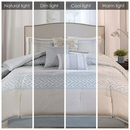 Ensemble de couette géométrique jacquard Christian de Madison Park, 7 pièces