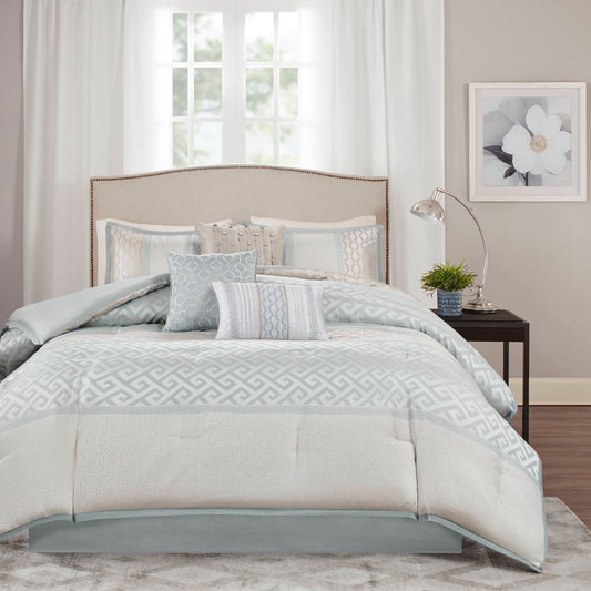 Ensemble de couette géométrique jacquard Christian de Madison Park, 7 pièces