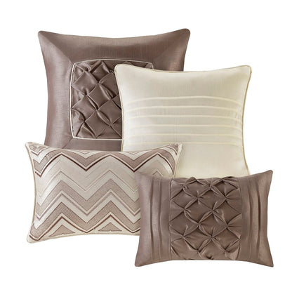 Madison Park Essentials Loretta, ensemble de 24 pièces pour chambre à coucher avec panneaux de fenêtre et ensemble de draps