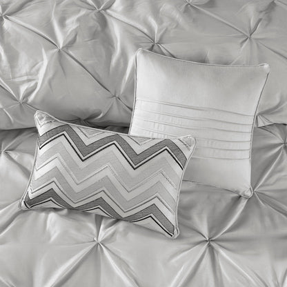 Madison Park Essentials Loretta, ensemble de 24 pièces pour chambre à coucher avec panneaux de fenêtre et ensemble de draps
