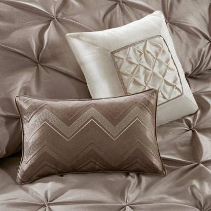 Madison Park Essentials Loretta, ensemble de 24 pièces pour chambre à coucher avec panneaux de fenêtre et ensemble de draps