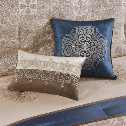 Madison Park Essentials Parker Jacquard Brodé, Ensemble de 24 Pièces, Chambre en Sac