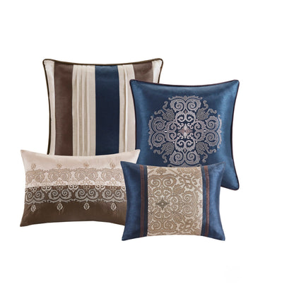 Madison Park Essentials Parker Jacquard Brodé, Ensemble de 24 Pièces, Chambre en Sac