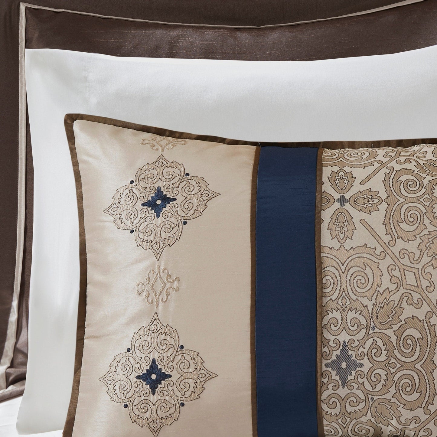 Madison Park Essentials Parker Jacquard Brodé, Ensemble de 24 Pièces, Chambre en Sac