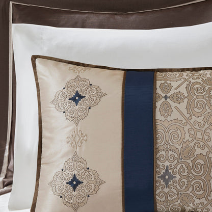 Madison Park Essentials Parker Jacquard Brodé, Ensemble de 24 Pièces, Chambre en Sac