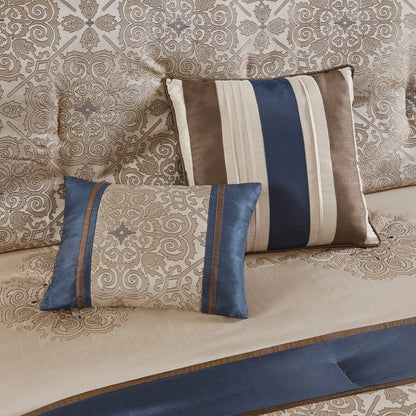 Madison Park Essentials Parker Jacquard Brodé, Ensemble de 24 Pièces, Chambre en Sac
