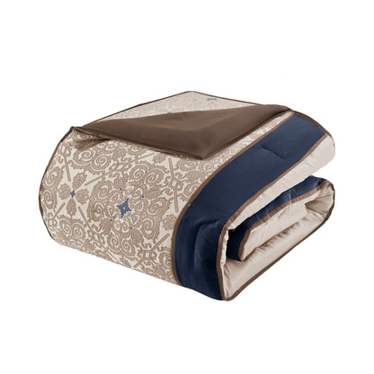 Madison Park Essentials Parker Jacquard Brodé, Ensemble de 24 Pièces, Chambre en Sac