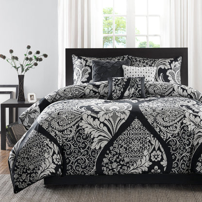 Ensemble de couette imprimée en coton Marcella de Madison Park, 7 pièces