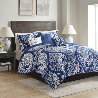 Ensemble de couette imprimée en coton Marcella de Madison Park, 7 pièces