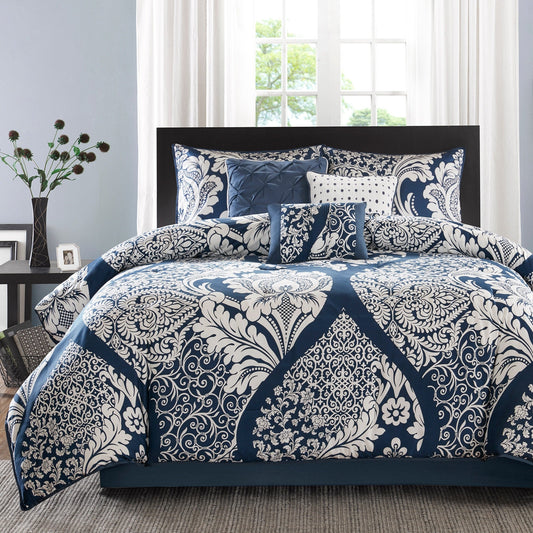 Ensemble de couette imprimée en coton Marcella de Madison Park, 7 pièces