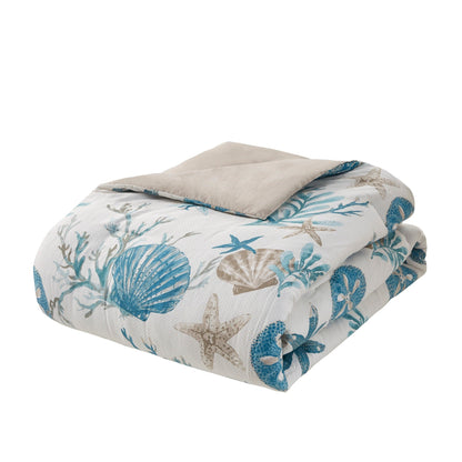 Ensemble de couette en satin de coton Madison Park Pacific Grove, 7 pièces