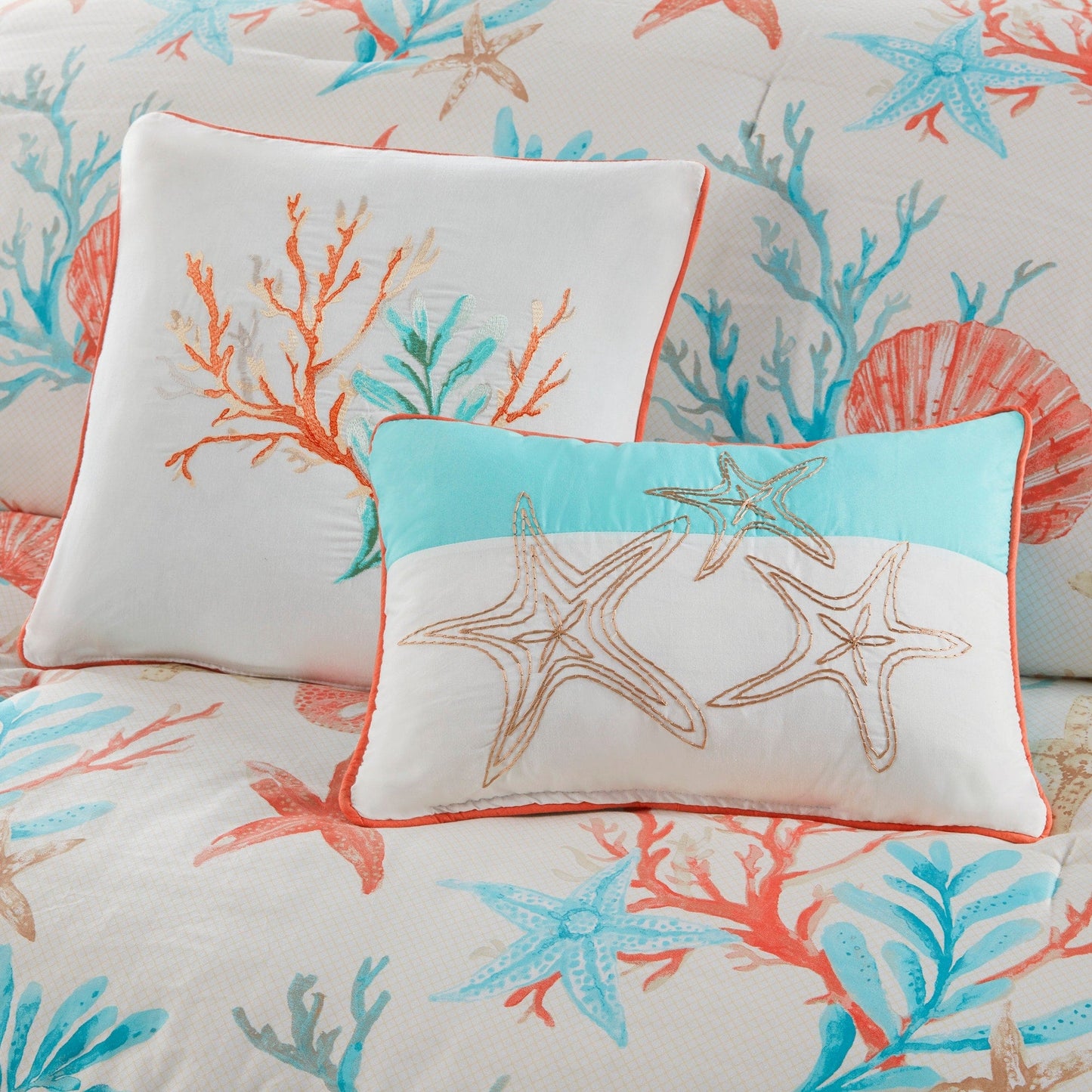Ensemble de couette en satin de coton Madison Park Pacific Grove, 7 pièces