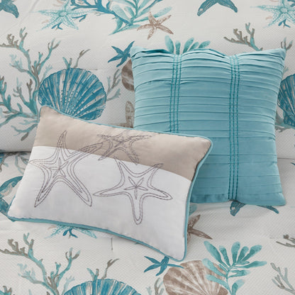 Ensemble de couette en satin de coton Madison Park Pacific Grove, 7 pièces