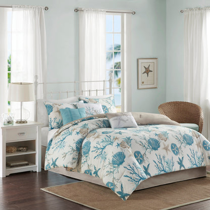 Ensemble de couette en satin de coton Madison Park Pacific Grove, 7 pièces