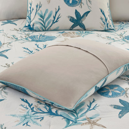 Ensemble de couette en satin de coton Madison Park Pacific Grove, 7 pièces