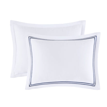 Ensemble de housse de couette brodée en satin de coton 100 % Madison Park Signature, collection de luxe, 500 fils au pouce.