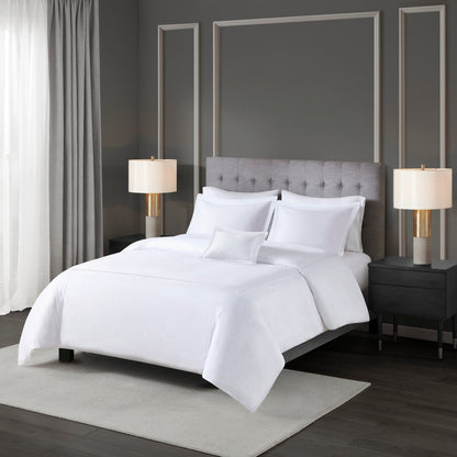 Ensemble de housse de couette brodée en satin de coton 100 % Madison Park Signature, collection de luxe, 500 fils au pouce.