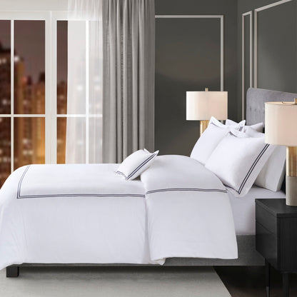 Ensemble de housse de couette brodée en satin de coton 100 % Madison Park Signature, collection de luxe, 500 fils au pouce.