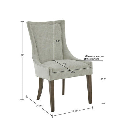 Madison Park Signature Fauteuils de salle à manger Ultra rembourrés avec pieds en bois (lot de 2) - N/A