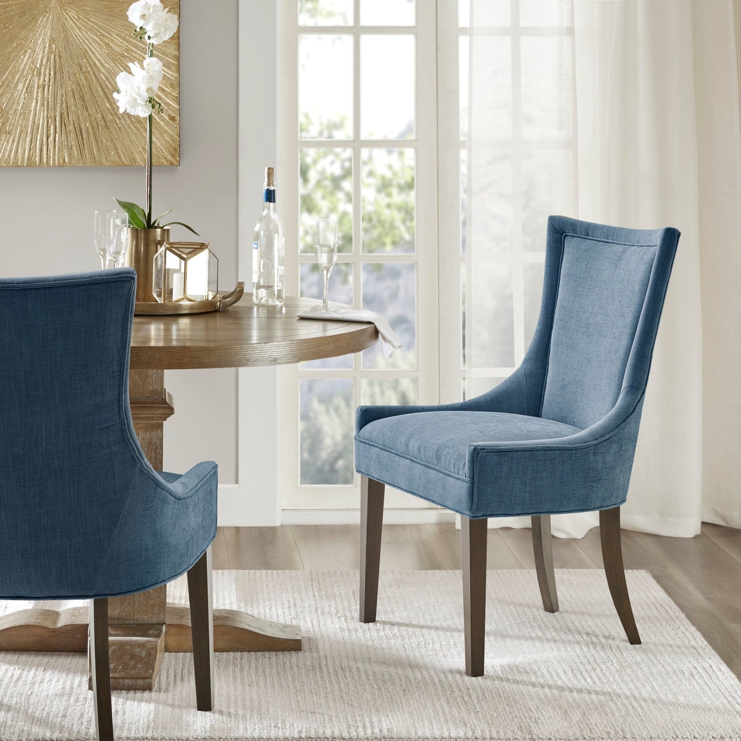 Madison Park Signature Fauteuils de salle à manger Ultra rembourrés avec pieds en bois (lot de 2) - N/A