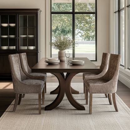Madison Park Signature Fauteuils de salle à manger Ultra rembourrés avec pieds en bois (lot de 2) - N/A