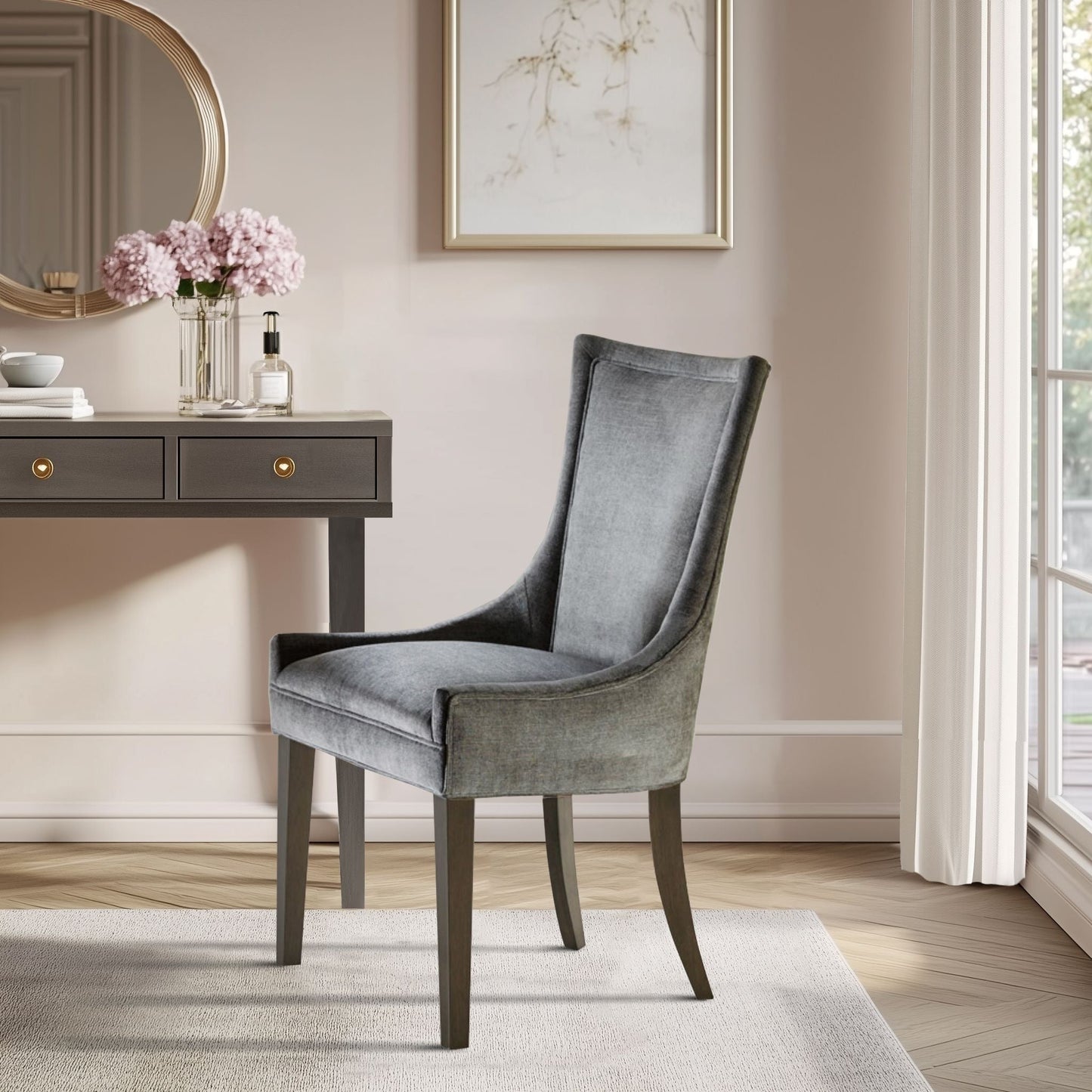 Madison Park Signature Fauteuils de salle à manger Ultra rembourrés avec pieds en bois (lot de 2) - N/A