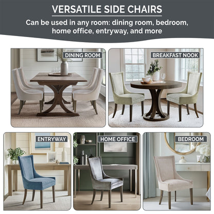 Madison Park Signature Fauteuils de salle à manger Ultra rembourrés avec pieds en bois (lot de 2) - N/A