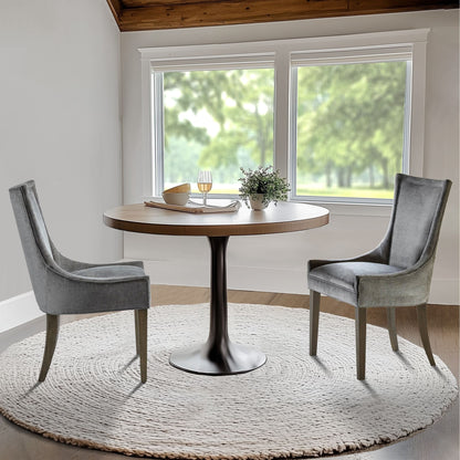 Madison Park Signature Fauteuils de salle à manger Ultra rembourrés avec pieds en bois (lot de 2) - N/A