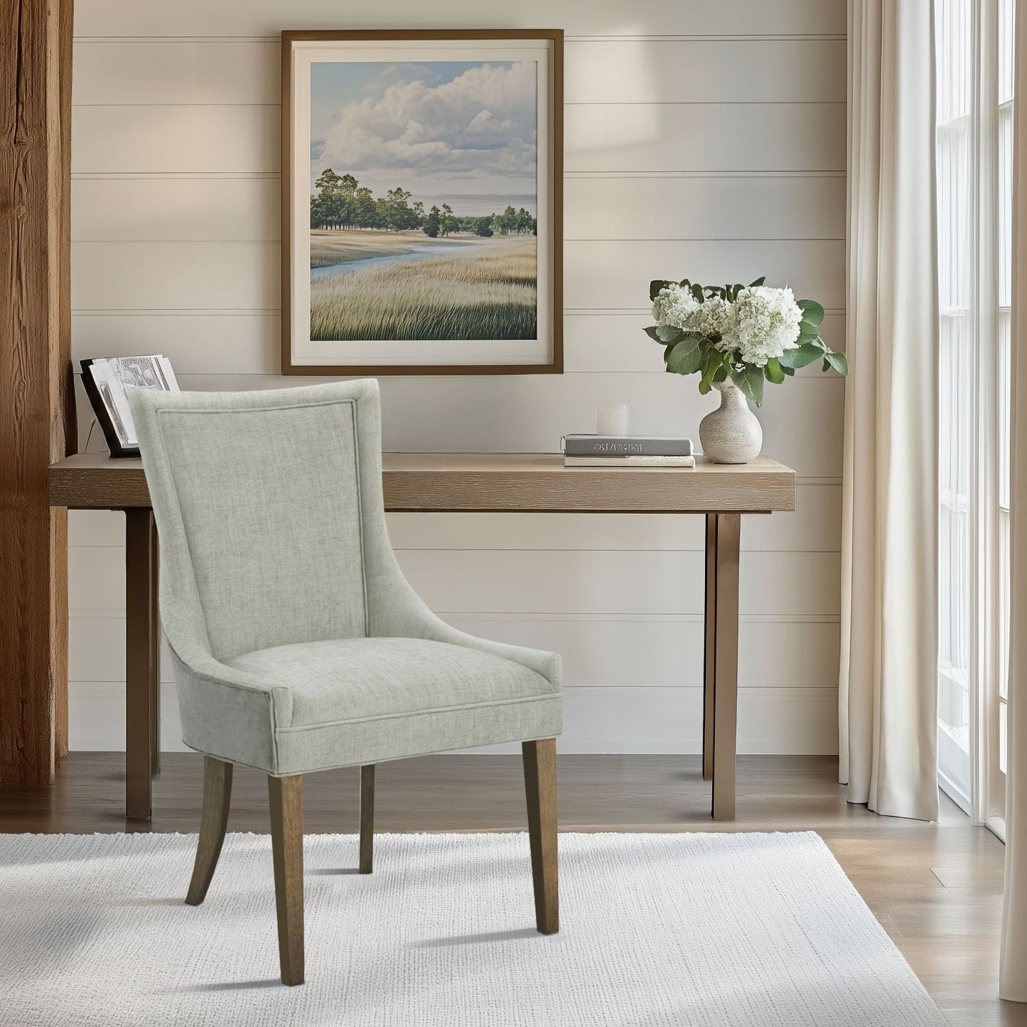 Madison Park Signature Fauteuils de salle à manger Ultra rembourrés avec pieds en bois (lot de 2) - N/A