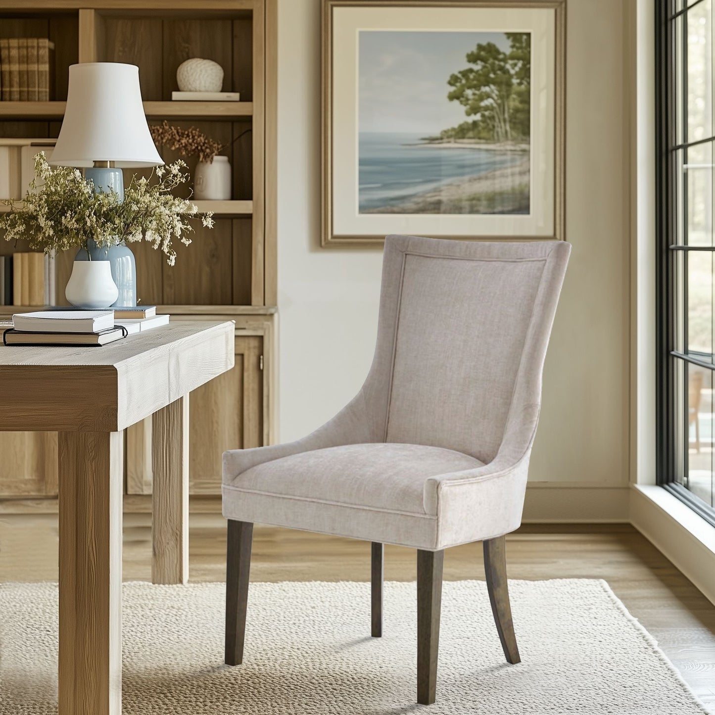 Madison Park Signature Fauteuils de salle à manger Ultra rembourrés avec pieds en bois (lot de 2) - N/A