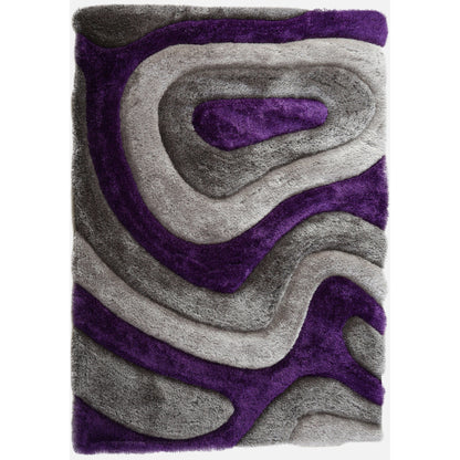 Tapis de sol Mateos Shag à motif abstrait