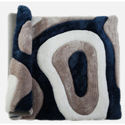Tapis de sol Mateos Shag à motif abstrait