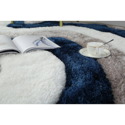 Tapis de sol Mateos Shag à motif abstrait