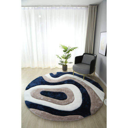 Tapis de sol Mateos Shag à motif abstrait