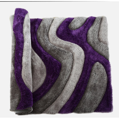 Tapis de sol Mateos Shag à motif abstrait