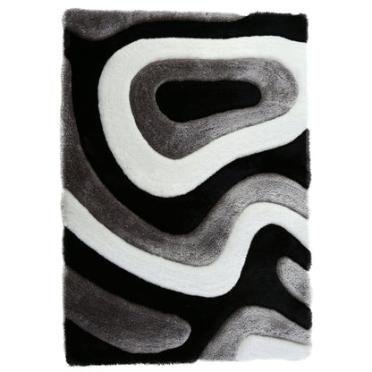 Tapis de sol Mateos Shag à motif abstrait