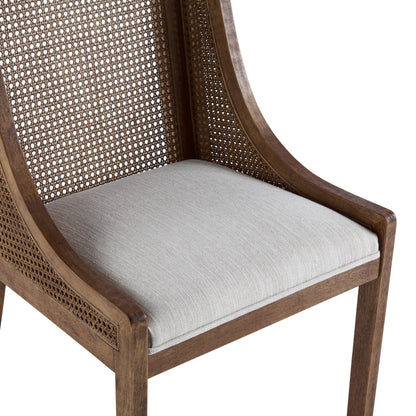 Christopher Knight Home - Chaises de salle à manger rembourrées en osier et bois Maurers (lot de 2)