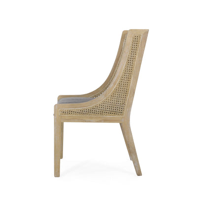 Christopher Knight Home - Chaises de salle à manger rembourrées en osier et bois Maurers (lot de 2)