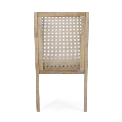 Christopher Knight Home - Chaises de salle à manger rembourrées en osier et bois Maurers (lot de 2)