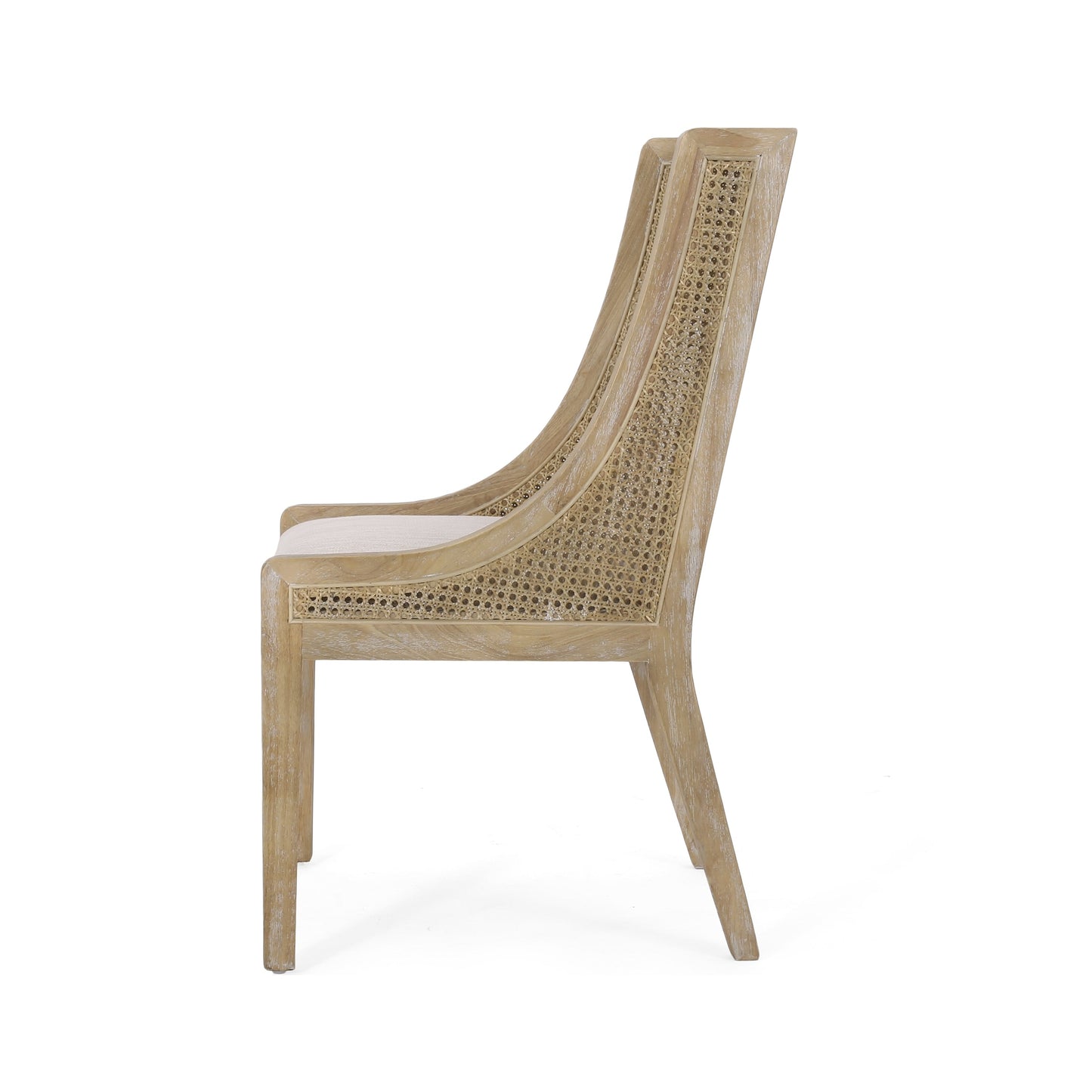 Christopher Knight Home - Chaises de salle à manger rembourrées en osier et bois Maurers (lot de 2)