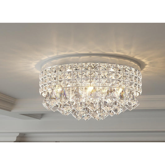 Maxax 4 - Plafonnier encastrable en métal et cristal de 15'' - N/A
