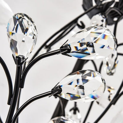 Maxax Lustre unique classique/traditionnel à 4 lumières avec accents en cristal