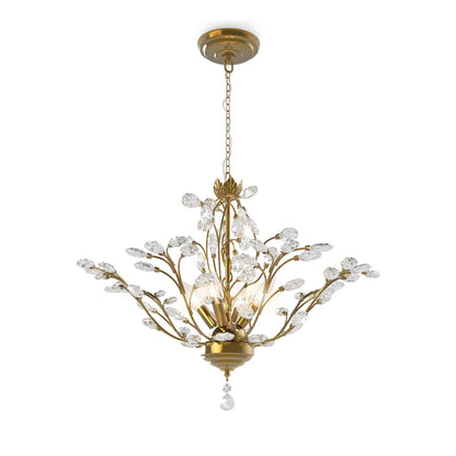 Maxax Lustre unique classique/traditionnel à 4 lumières avec accents en cristal