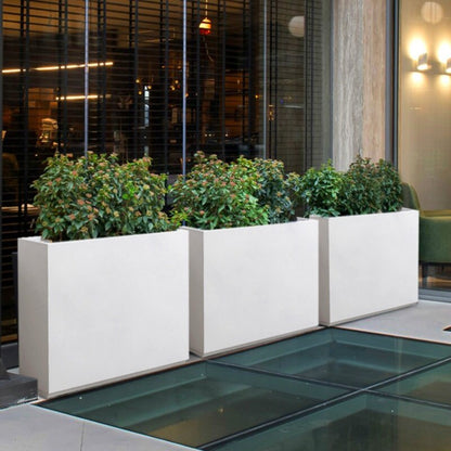 Grand bac à plantes métallique pour extérieur, 96,5 x 76,2 x 76,2 cm (LxlxH) - Bac à plantes séparateur en métal - 96,5 x 76,2 x 25,4 cm