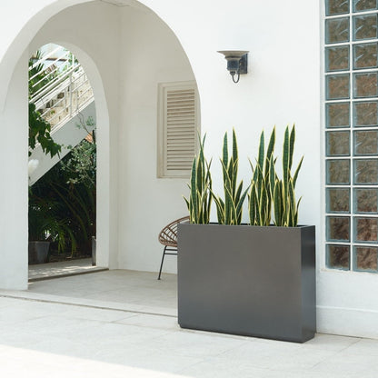 Grand bac à plantes métallique pour extérieur, 96,5 x 76,2 x 76,2 cm (LxlxH) - Bac à plantes séparateur en métal - 96,5 x 76,2 x 25,4 cm